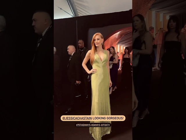 Jessica Chastain during the Emmys Awards earlier this year. #jessicachastain