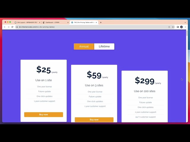 TNC Divi Pricing Tables with toggle Layout Pack | #how_to_use #divi_layout |