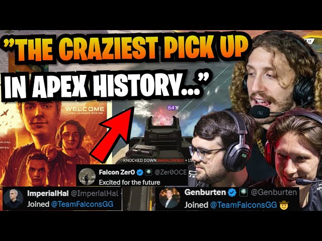 Apex Streamers & Pros reacts to ImperialHal, Zer0 & Genburten getting SIGNED by Falcons Esports!