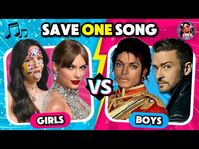 SAVE ONE SONG: 🩵BOYS vs GIRLS🩷 | Music Quiz Challenge #viral #taylorswift #oliviarodrigo #theweeknd