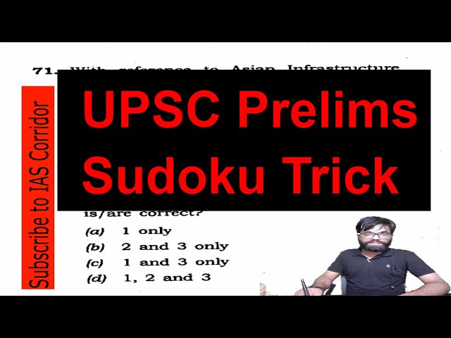 UPSC Prelims Amazing Trick