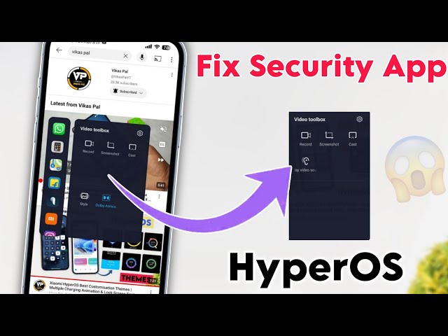 Fix Bugs Xiaomi HyperOS Security app ✨ How to use video toolbox In HyperOS - Video Play Screen off