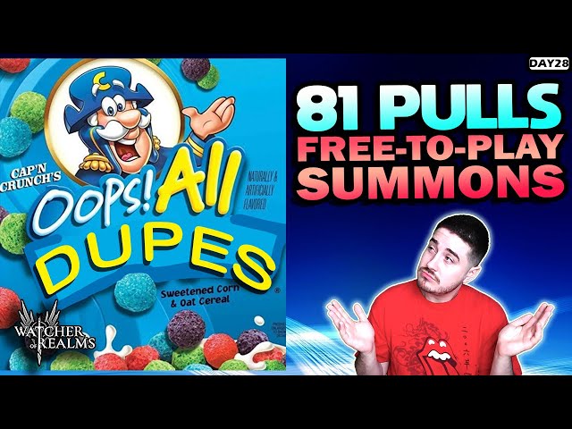 81 Free-To-Play Summons? Can we get HATSSUT? ⁂ DAY 28 F2P ⁂ Watcher of Realms