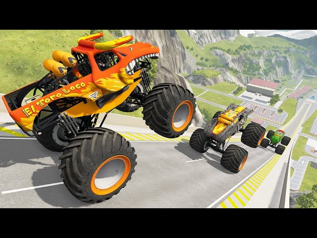 Monster Truck Madness - High-Flying Jumps & Epic Crashes