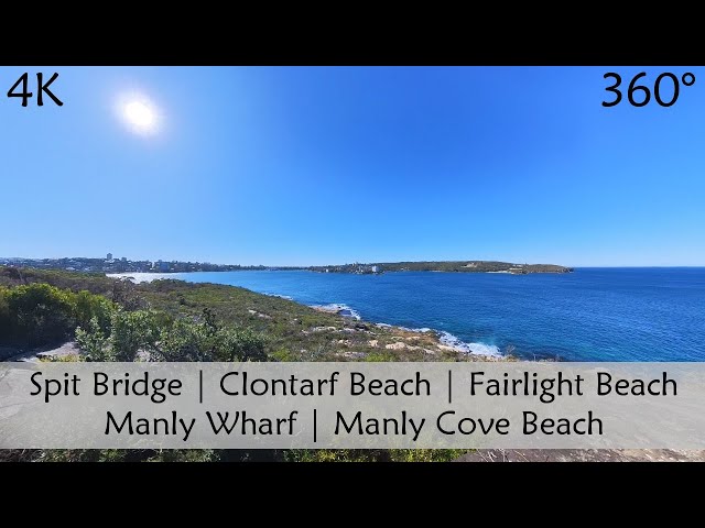 Walking Spit Bridge, Clontarf Beach, Fairlight Beach to Manly | Sydney Australia | Slow TV