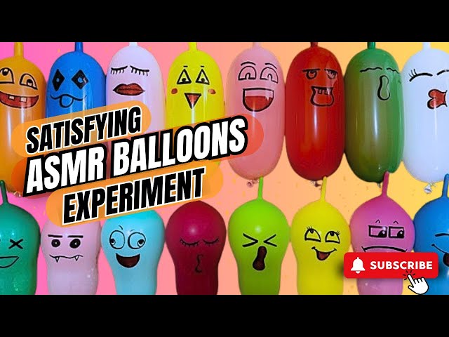 SATISFYING SQUEEZING NO TALKING ASMR BALLOONS Blowing | Play Slime Balloon Rubbing Video Experiment