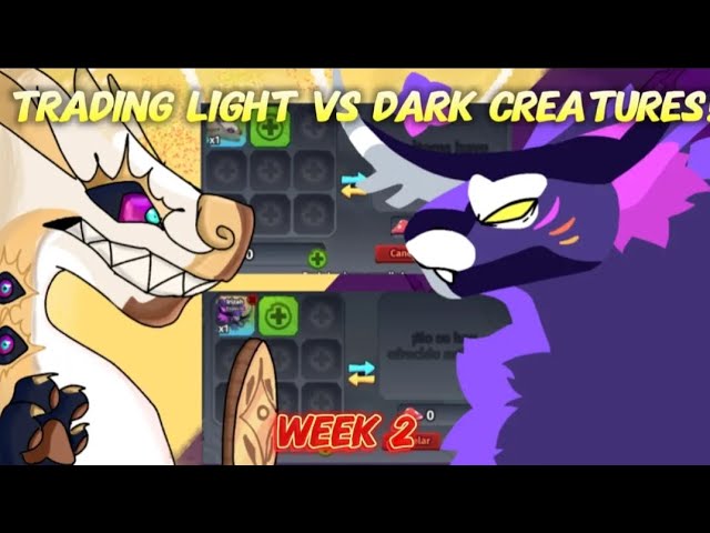 Trading fight! (Light Vs Dark) collab with: @Tasty_Mango. !//Creatures of sonaria