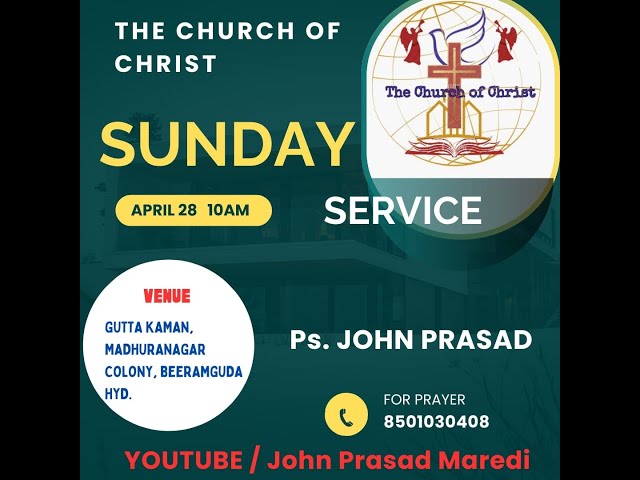 Sunday Service 28th Apr || TCC || Ps.John Prasad Maredi