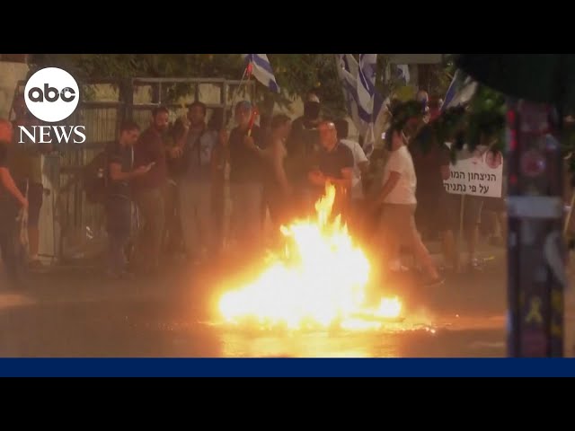 At least 8 arrested in anti-government protests outside Netanyahu's home in Israel