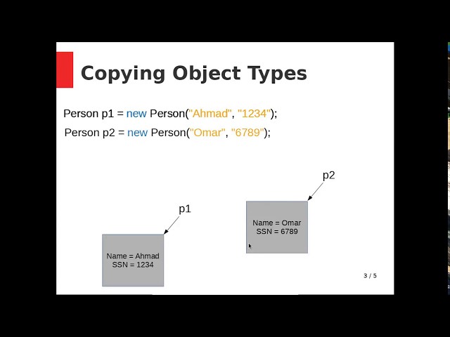 11- Copying Variables of Primitive Data Types and Object Types in java