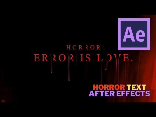 Horror Text Animation in After Effects | After Effects Tutorial #textanimation #aftereffects #horror