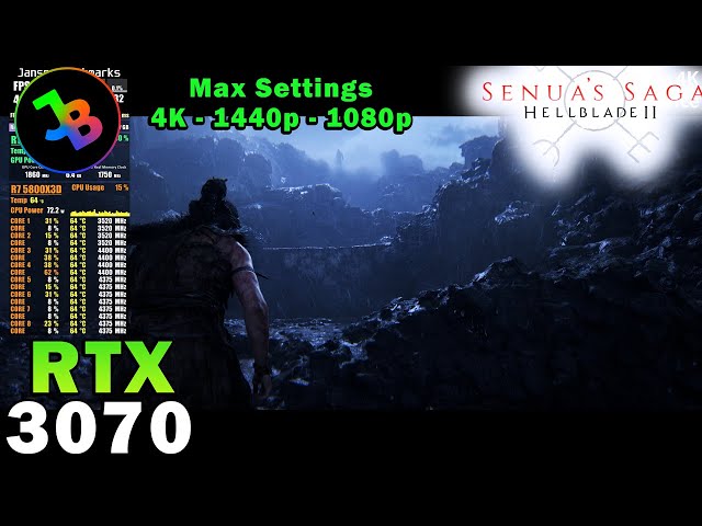 Senua's Saga: Hellblade 2 | RTX 3070 | Ryzen 7 5800X3D | 4K - 1440p - 1080p | Maximum Settings