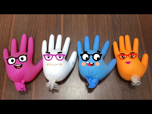 Making Slime With Funny Gloves Cute Doodles | Satisfying Slime Videos
