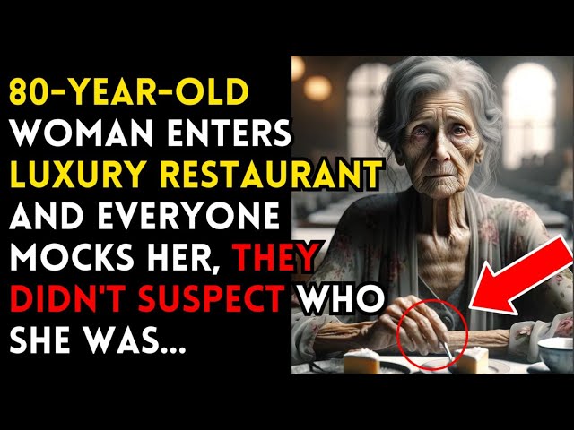80-year-old homeless woman enters a luxury restaurant and is mocked, until they discover who she was