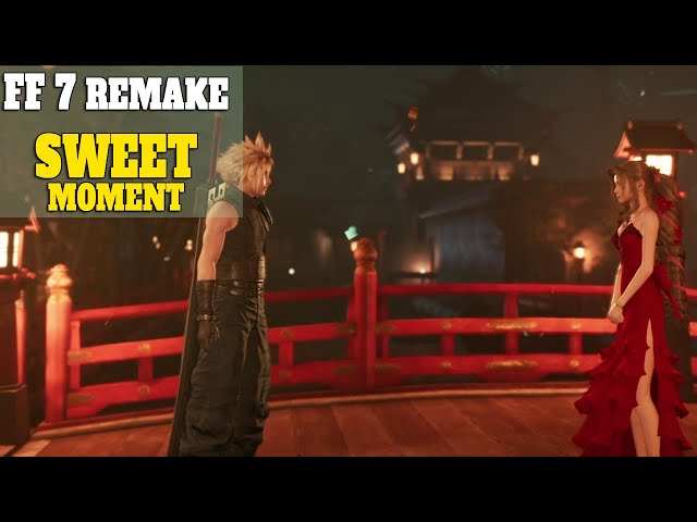 Cloud was stunned by Aerith's beauty - A Final Fantasy 7 Remake Sweet Moment - PS4