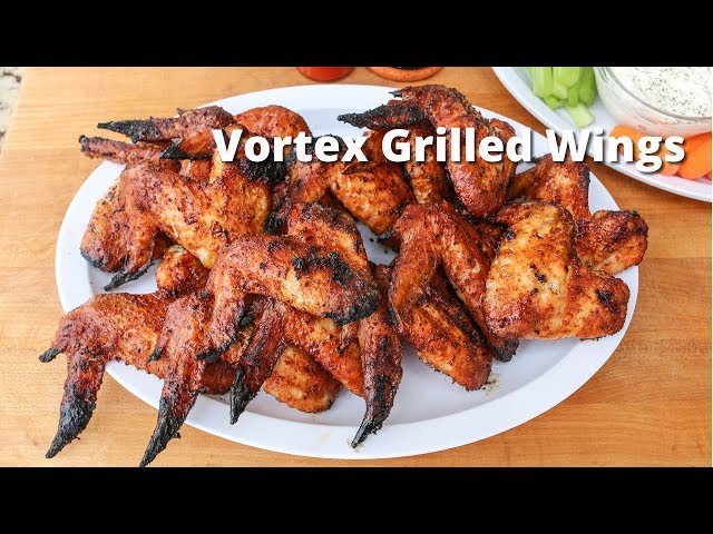 Vortex Grilled Chicken Wings | Chicken Wings Grilled On Weber Kettle with Vortex