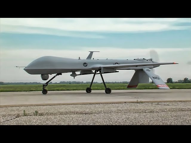 MQ-1 Predator Drones Takeoff & Land
