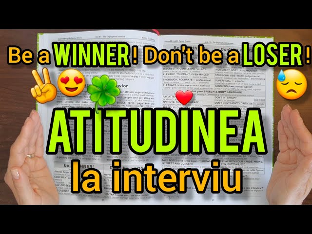 Lecţia # 318 – Attitude & Behavior – Be a Winner! ✌️🤩🍀 Don’t be a Loser! 😓