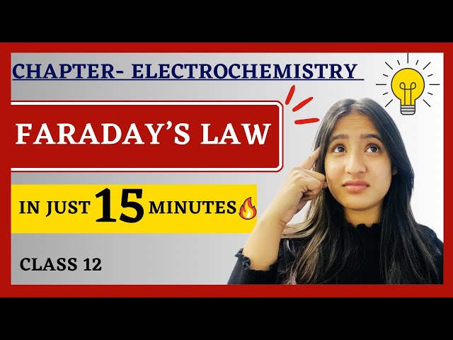 Faraday’s Law of Electrolysis | Electrochemistry | Class 12 | Solutions | ISC/CBSE  | Tapur Omar