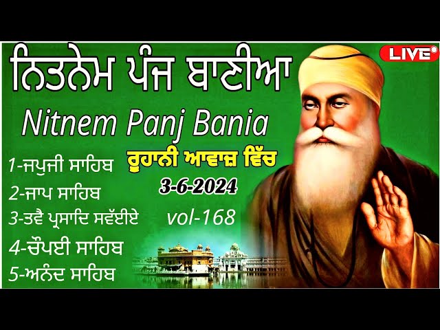 (vol-168) Nitnem Shaib full path |Nitnem Panj Bania |Nitnem |ਨਿਤਨੇਮ ਪੰਜ ਬਾਣੀਆ /ਨਿਤਨੇਮ/ Panj Bania