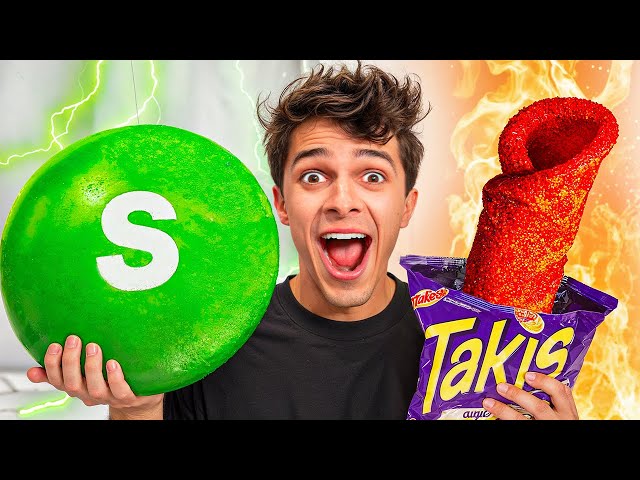 Eating The World’s Biggest Spicy Vs Sour Foods!