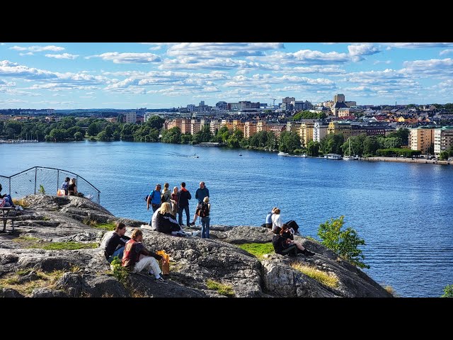 Beautiful Stockholm 4K - A Walk Across Södermalm - Scenic Summer Views - Slussen To Liljeholmen