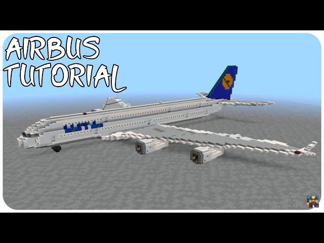 How to Build a Airbus A380 in Minecraft (Lufthansa & Emirates) Minecraft Airbus A380 Tutorial