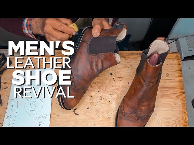 Transforming Worn Leather Shoes into Like New(part 2)!