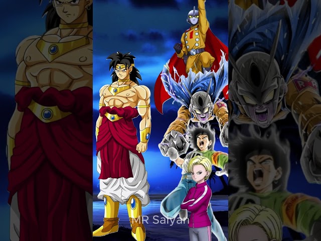 Who is stronger _ Broly [Z] VS Gamma 1, Gamma 2, Android 17 & Android 18 #short #dbs #superhero
