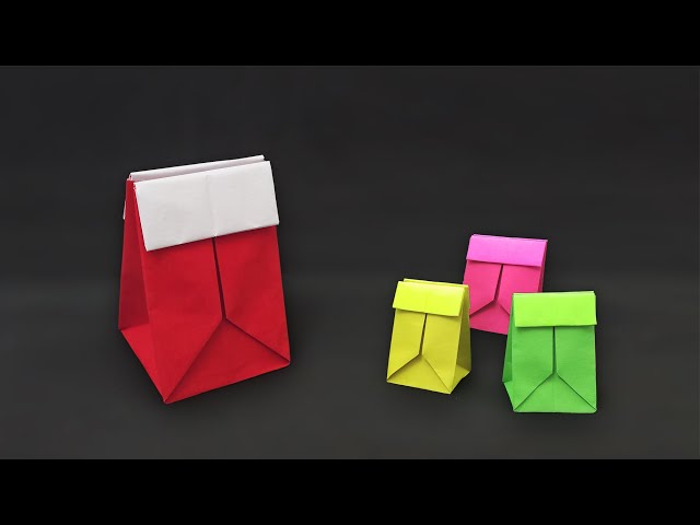 How to make a Paper Gift Bag / Box - Easy Origami Tutorial