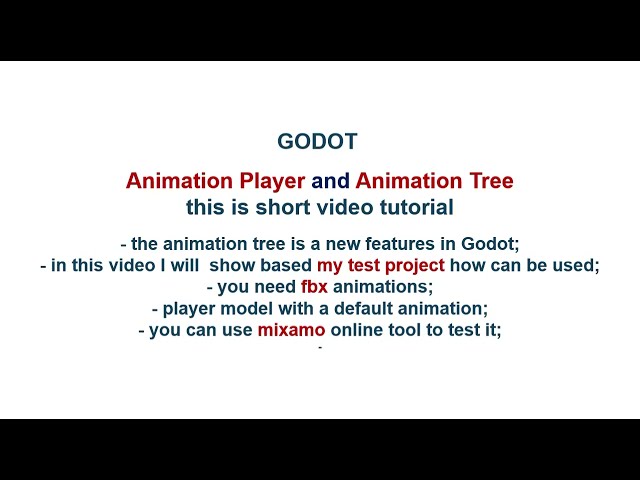 Godot : AnimationTree and AnimationPlayer