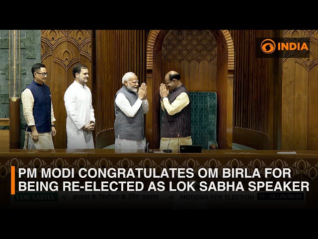 PM Modi Congratulates Om Birla For Being Re-elected As Lok Sabha speaker