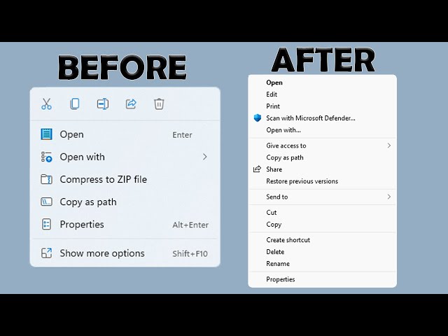 How to Get the Old Right Click Context Menu Back in Windows 11