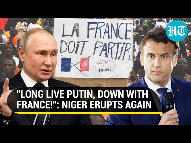 'French Army Leave Now!': Angry Nigeriens Wave Russian Flags At Anti-France Protest | Watch