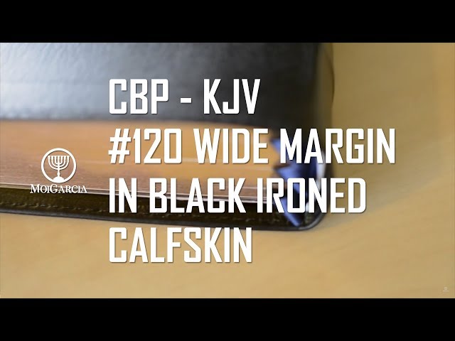 CBP KJV #120 Wide-Margin | Black Ironed Calfskin