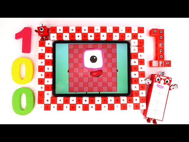 NUMBERBLOCKS 1 to 100 Cubes Set Count Simply Math - Learn Numbers One to One Hundred Rainbow Colors!