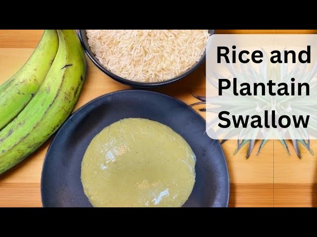 AFRICAN FOOD | EASY WAY TO MAKE RICE AND PLANTAIN FUFU | NIGERIAN FOOD