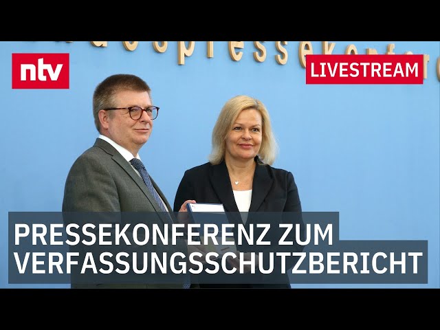 LIVE: Pressekonferenz Faeser und Haldenwang zum Verfassungsschutzbericht 2023