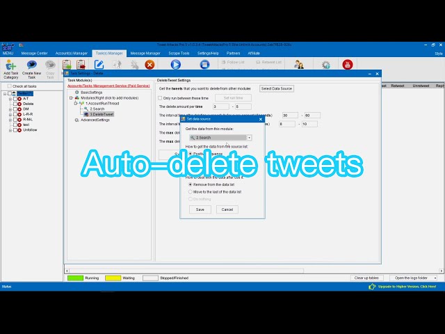 Auto-delete tweets - TweetAttacksPro