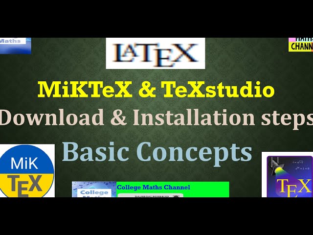 LATEX-Basic Concepts-MiKTeX-TEXSTUDIO-Download-Installation Steps-in Tamil-Sample document with pdf