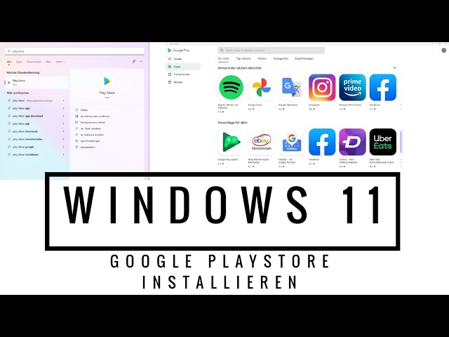 Windows 11 Google Playstore installieren