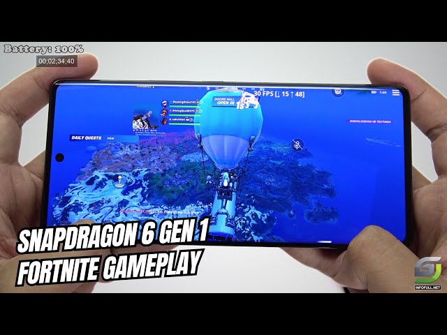 Vivo V30e test game Fortnite Mobile | Snapdragon 6 Gen 1