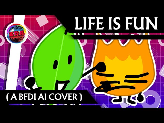 Leafy [ BFDI ] Sings “Life is Fun” ( AI COVER ) | ZayDash Animates