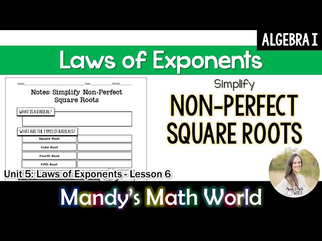 Simplify Non-Perfect Square Roots
