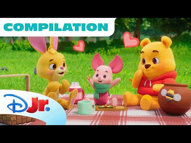 Winnie the Pooh's Hundred Acre Wood Picnic​! | Compilation | Winnie the Pooh | @disneyjunior