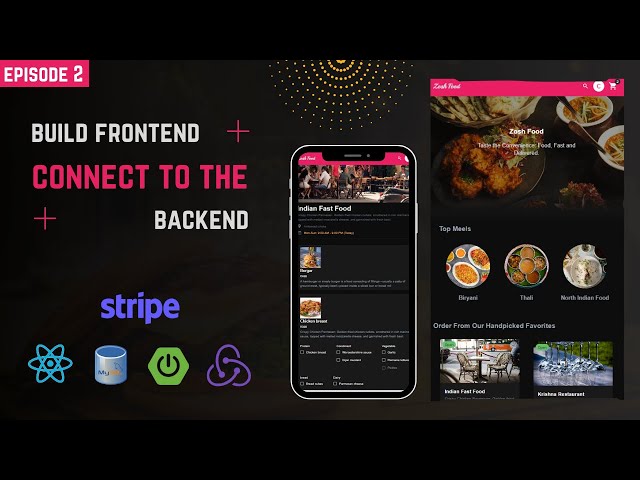 Build a Food Ordering Website in 2024 with React, Tailwind | Connect Frontend With Spring boot