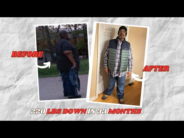 He lost an Incredible 220 lbs in 33 months! Must Watch!