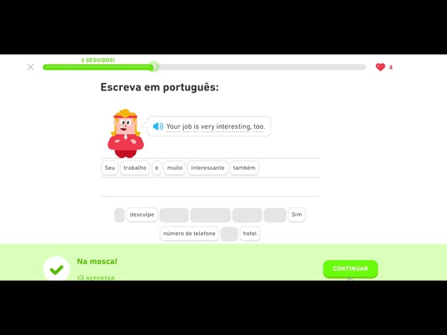 Fazendo Duolingo de Inglês