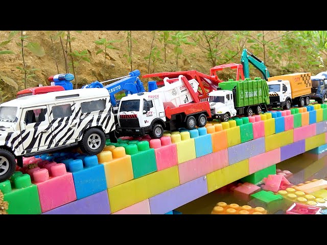 Build Bridge Blocks Toys Construction Vehicles Excavator Dump Truck Backhoe with BIBO TOYS