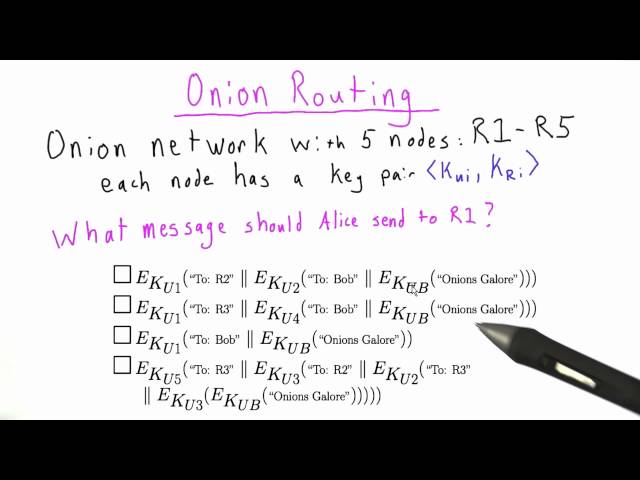Onion Routing - Applied Cryptography